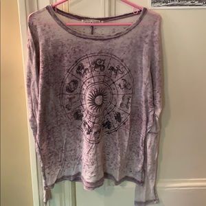 Purple Zodiac Burn out Top